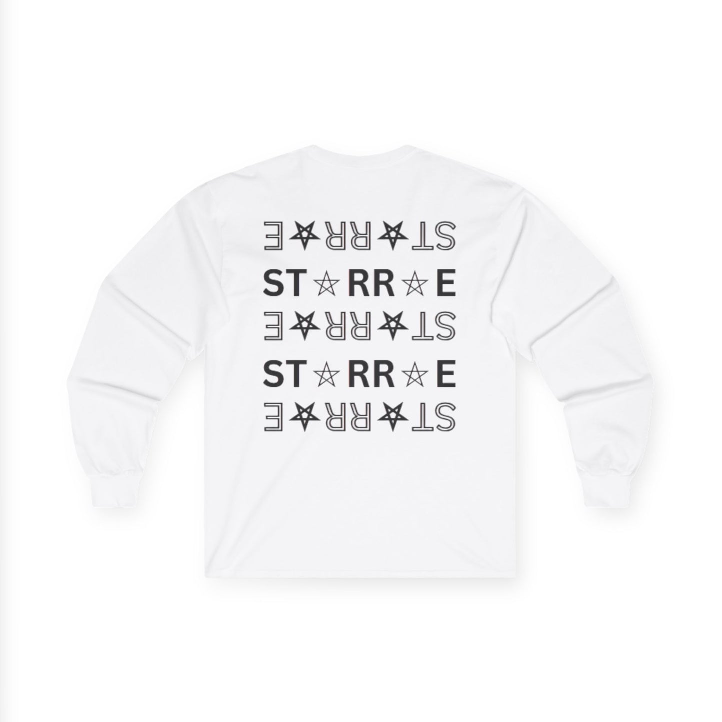 Mens STARRAE Ultra Cotton Long Sleeve Tee - Stellar Starry Design with Saturn Graphic