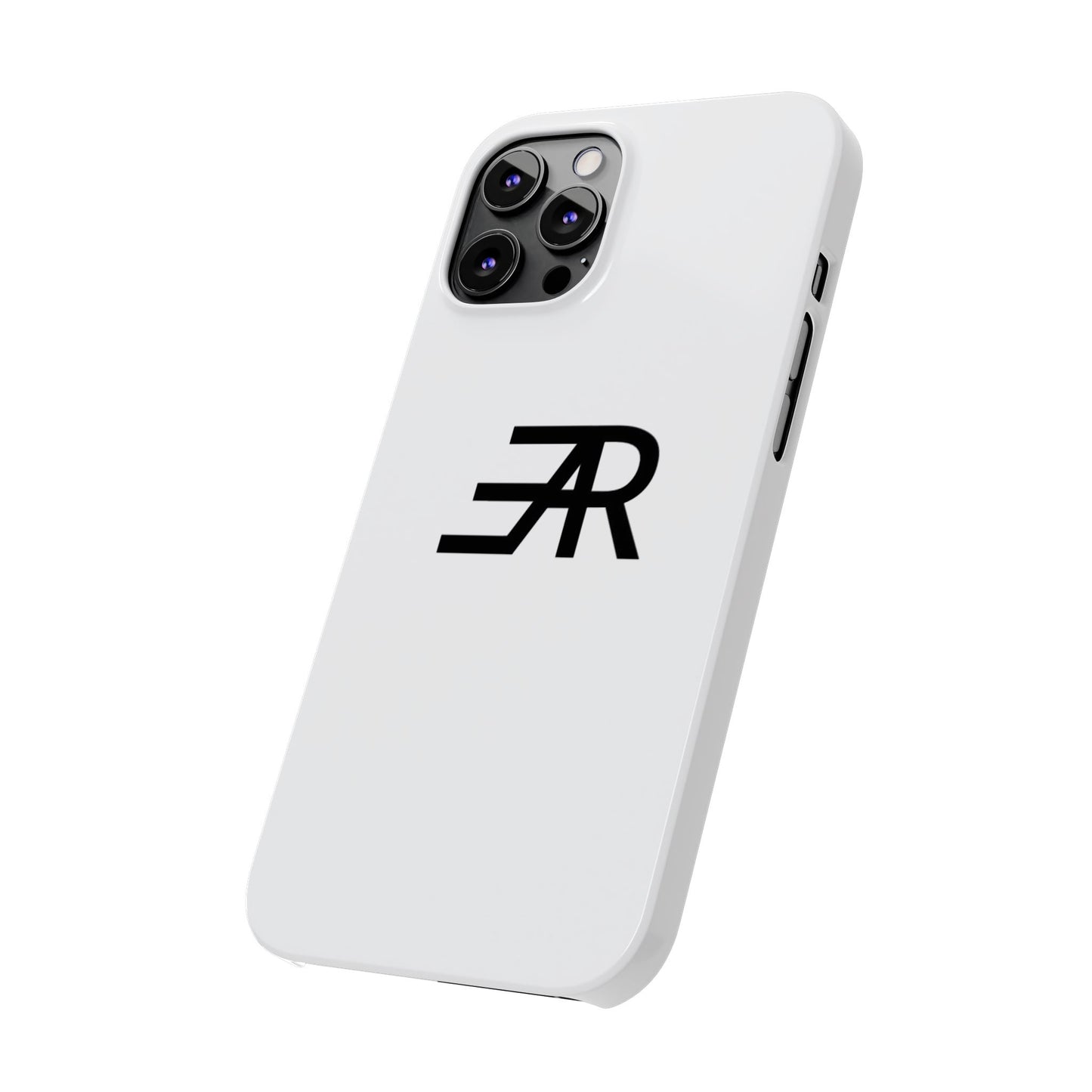 White Minimalist Slim Phone Case with RAE Logo