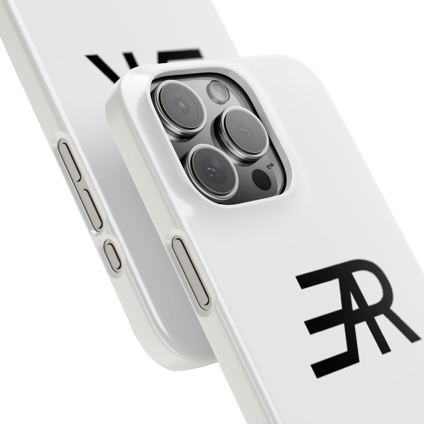 White Minimalist Slim Phone Case with RAE Logo