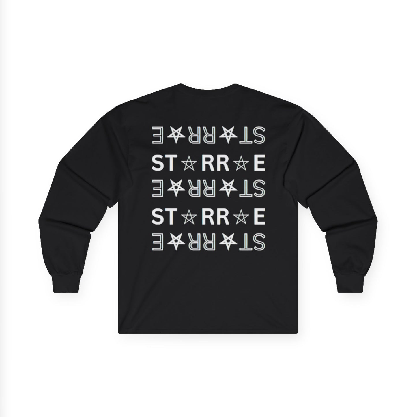 Mens STARRAE Ultra Cotton Long Sleeve Tee - Stellar Starry Design with Saturn Graphic