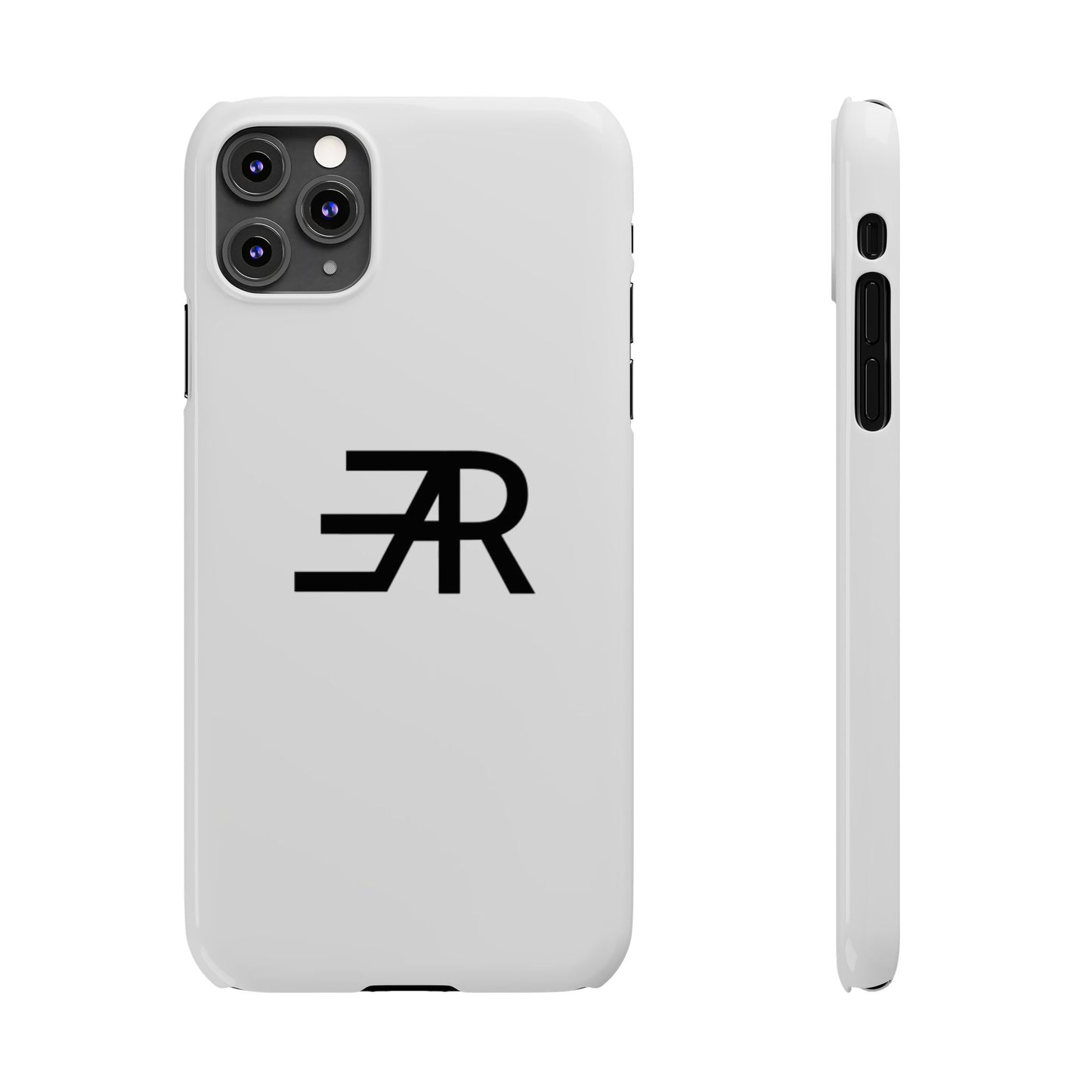 White Minimalist Slim Phone Case with RAE Logo