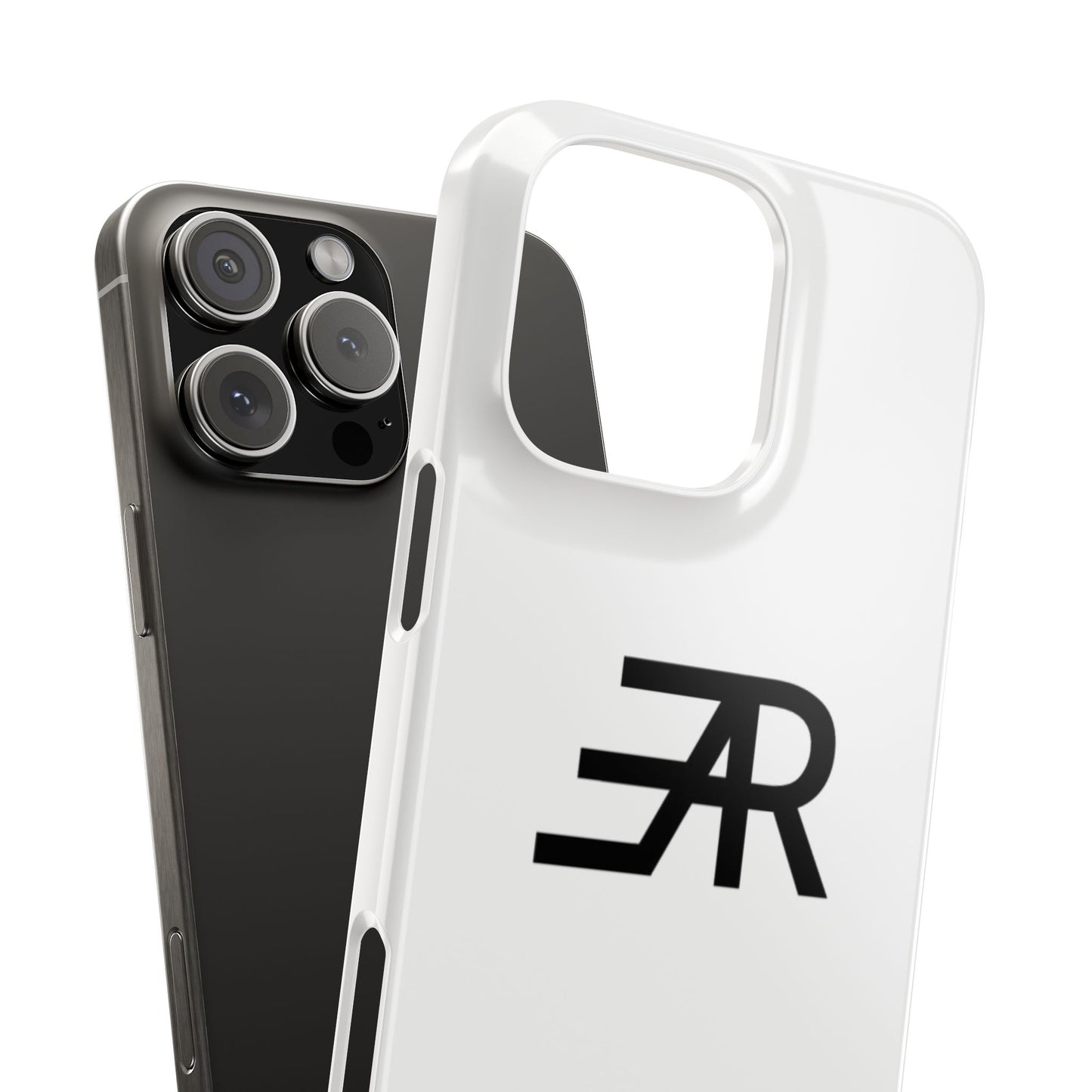 White Minimalist Slim Phone Case with RAE Logo