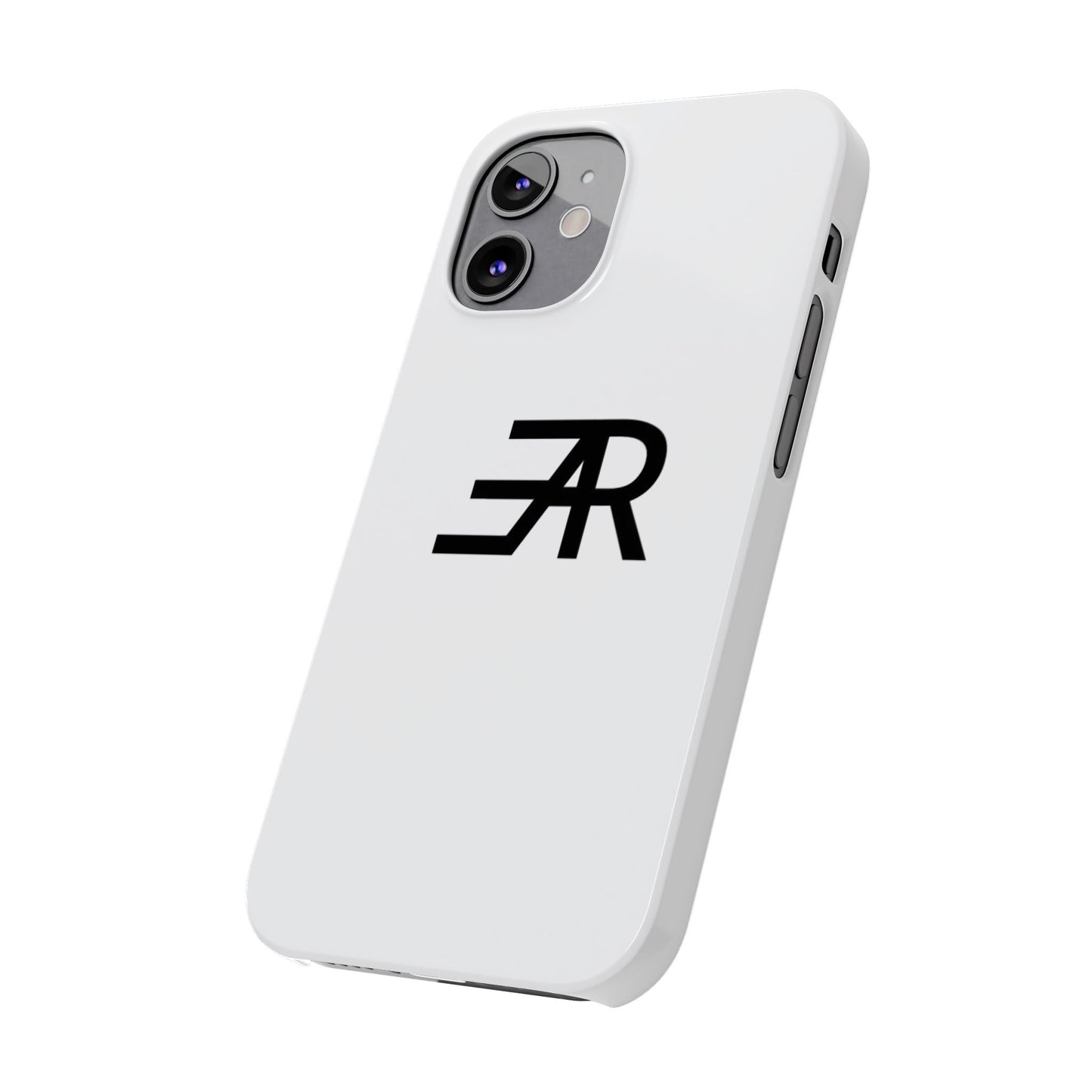 White Minimalist Slim Phone Case with RAE Logo