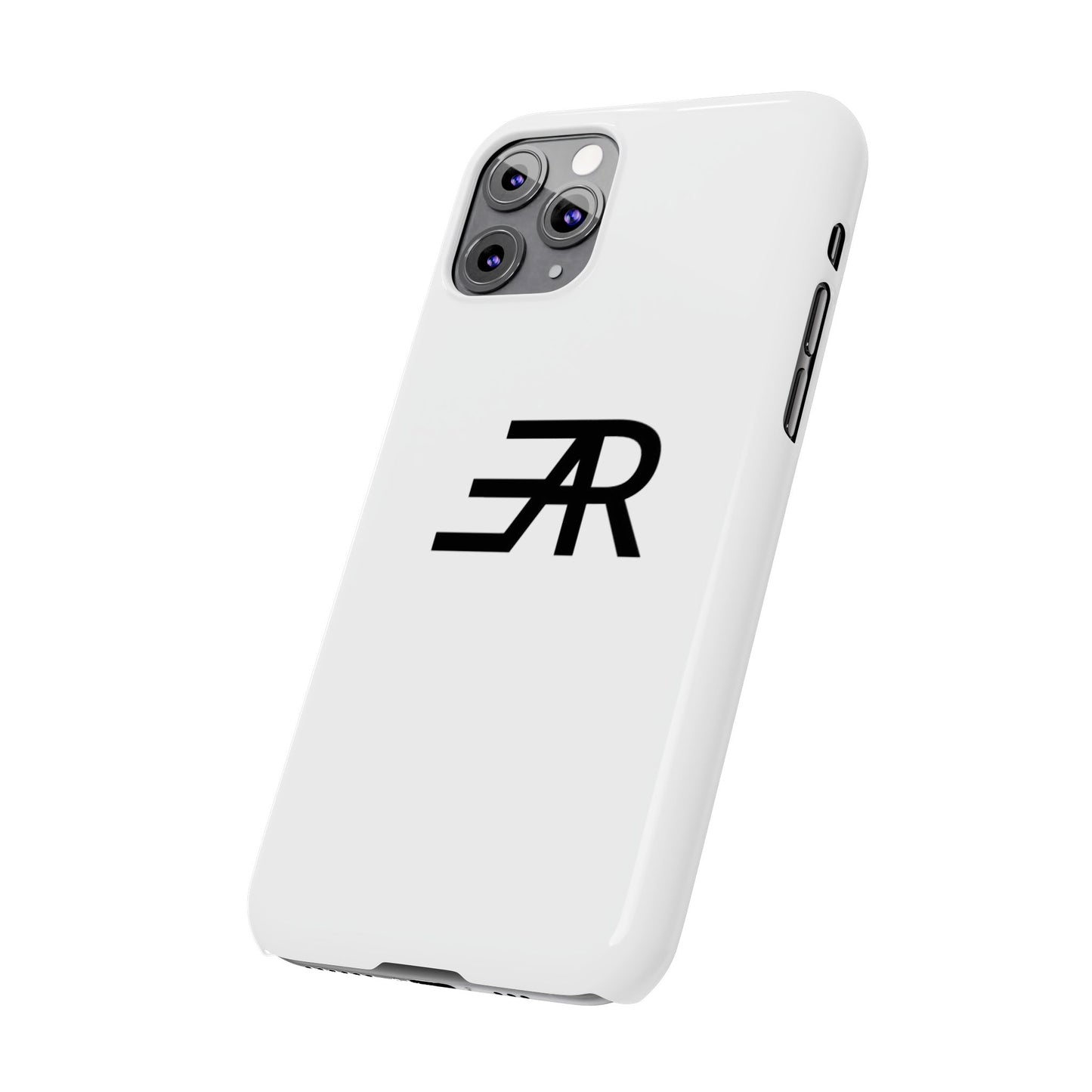 White Minimalist Slim Phone Case with RAE Logo