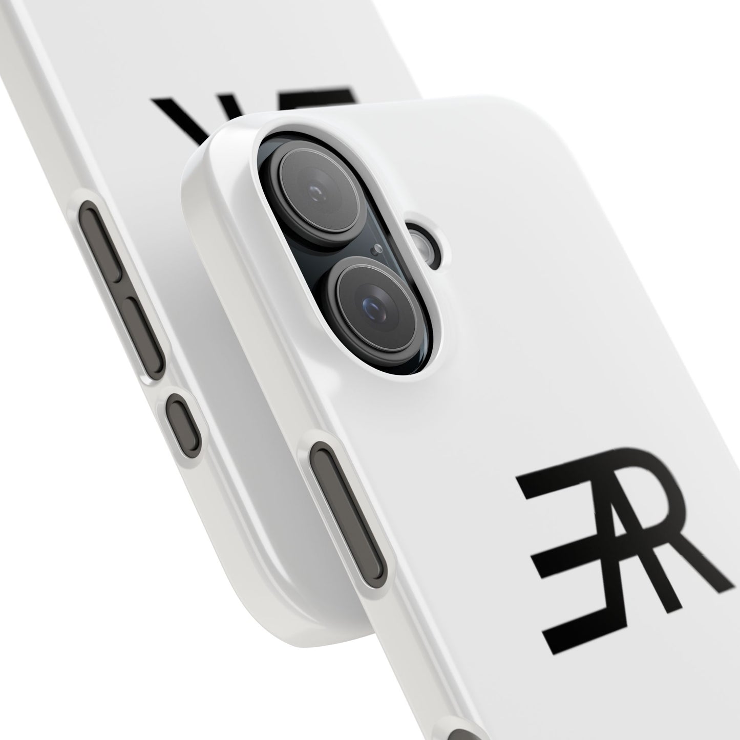 White Minimalist Slim Phone Case with RAE Logo