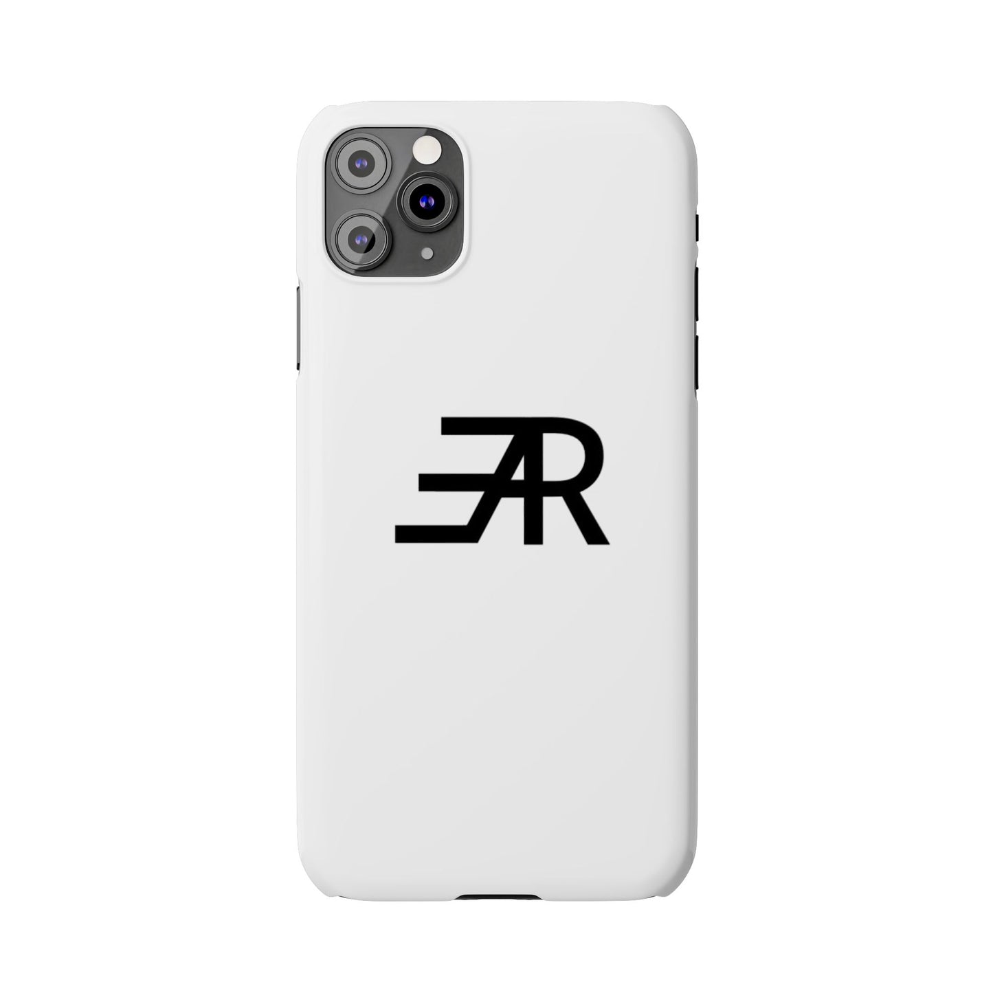 White Minimalist Slim Phone Case with RAE Logo