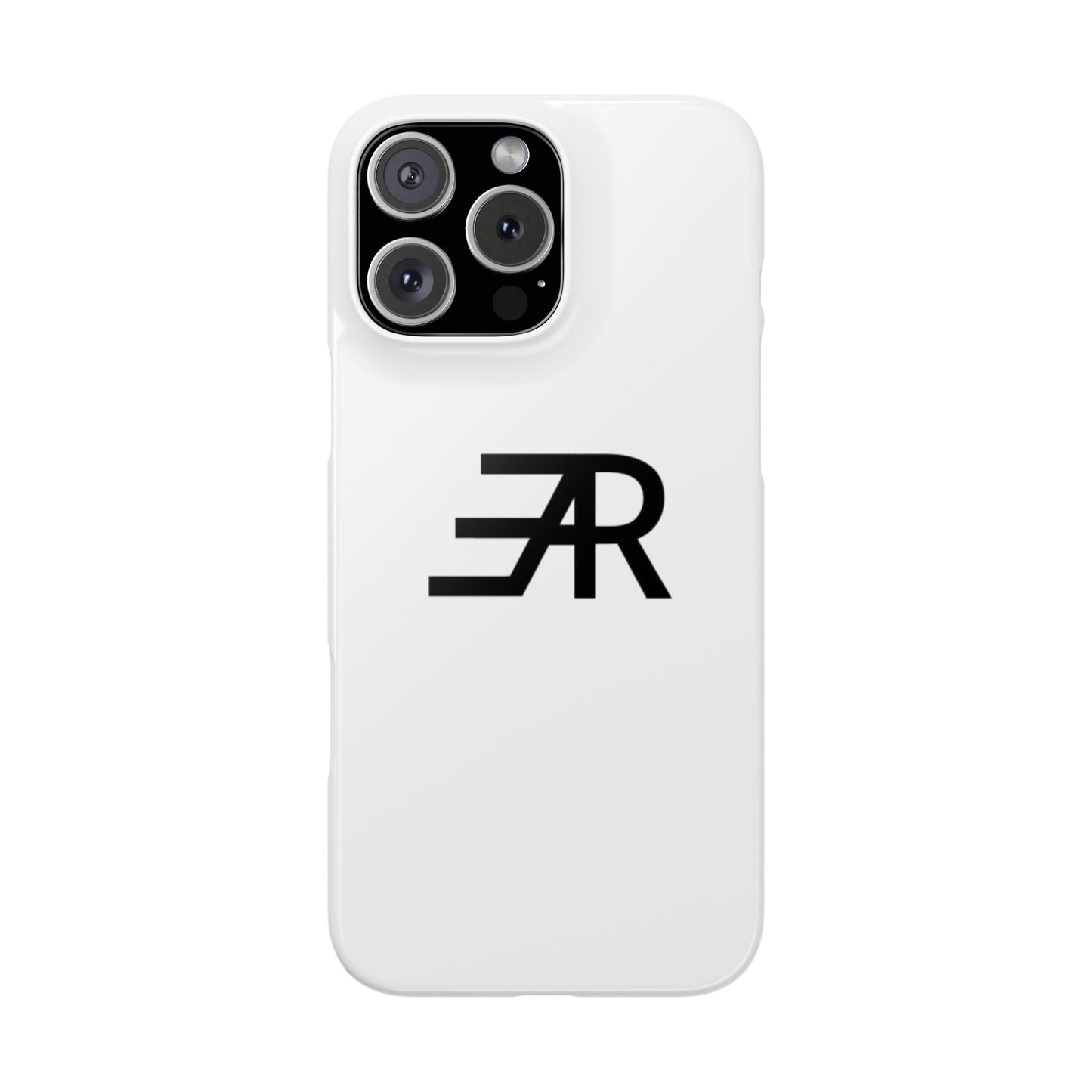 White Minimalist Slim Phone Case with RAE Logo