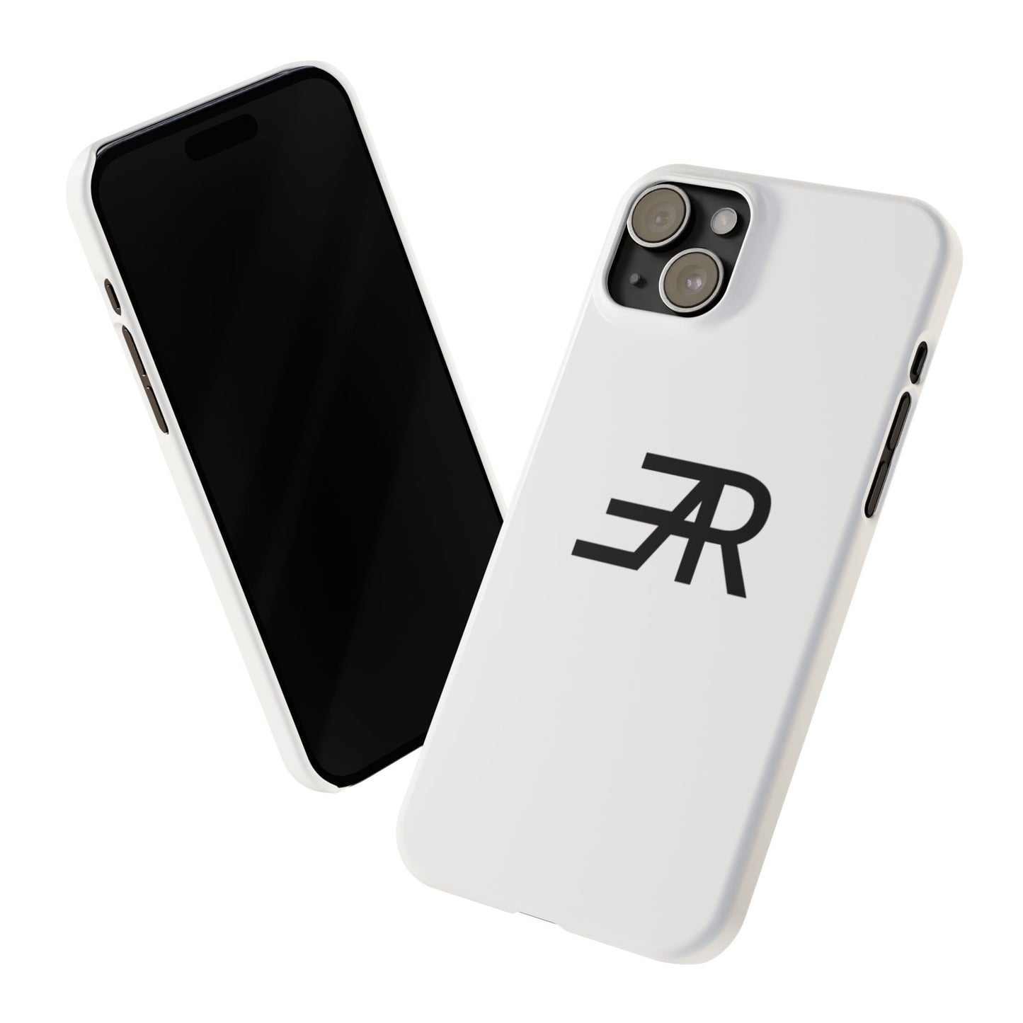 White Minimalist Slim Phone Case with RAE Logo