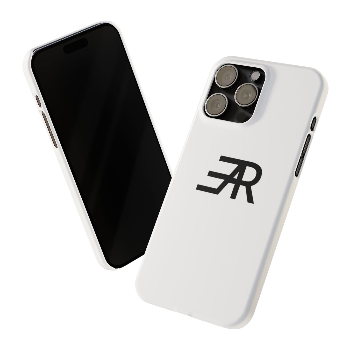 White Minimalist Slim Phone Case with RAE Logo