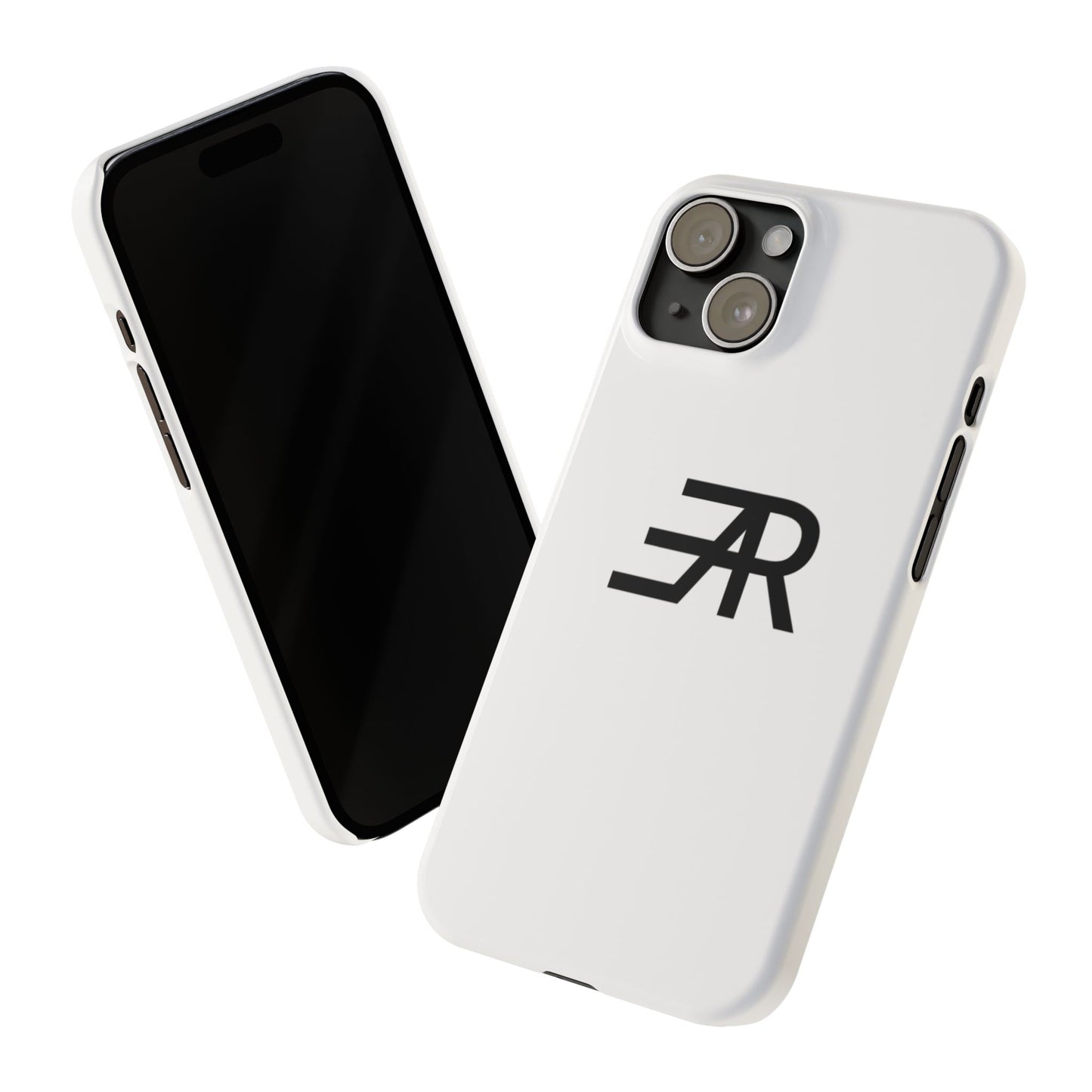 White Minimalist Slim Phone Case with RAE Logo