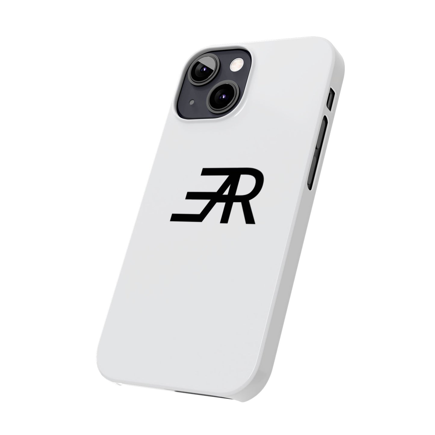 White Minimalist Slim Phone Case with RAE Logo