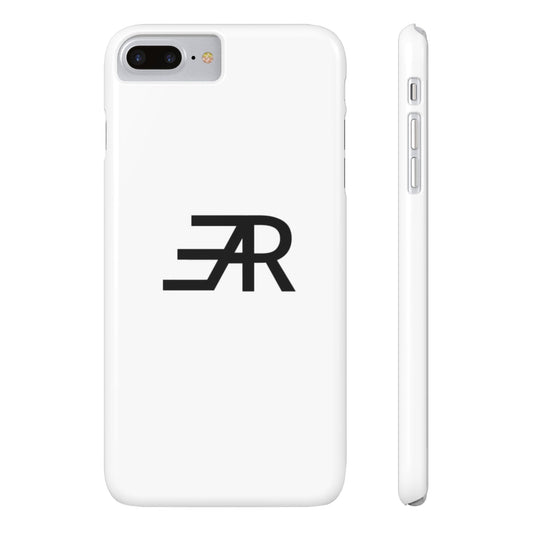 White Minimalist Slim Phone Case with RAE Logo