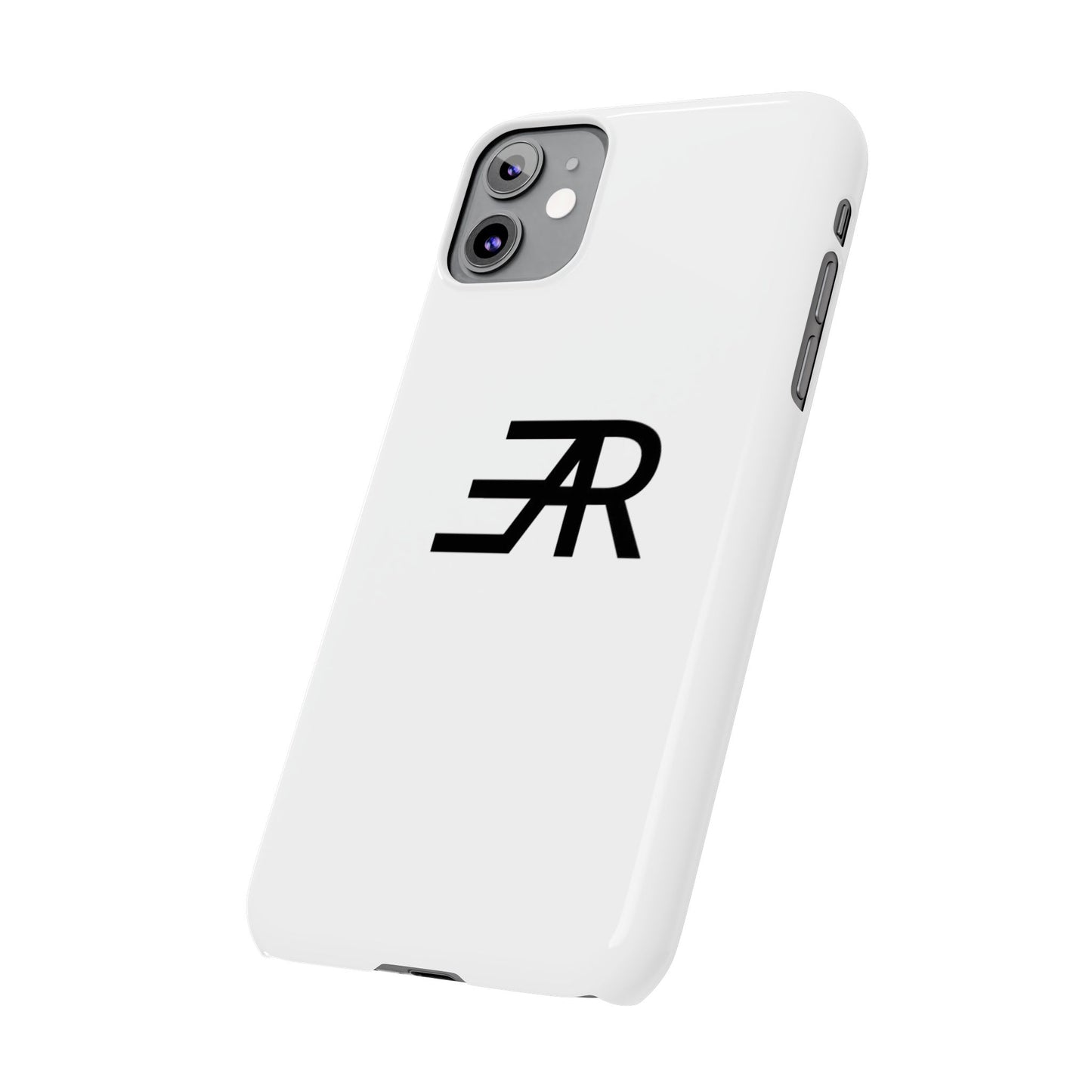 White Minimalist Slim Phone Case with RAE Logo