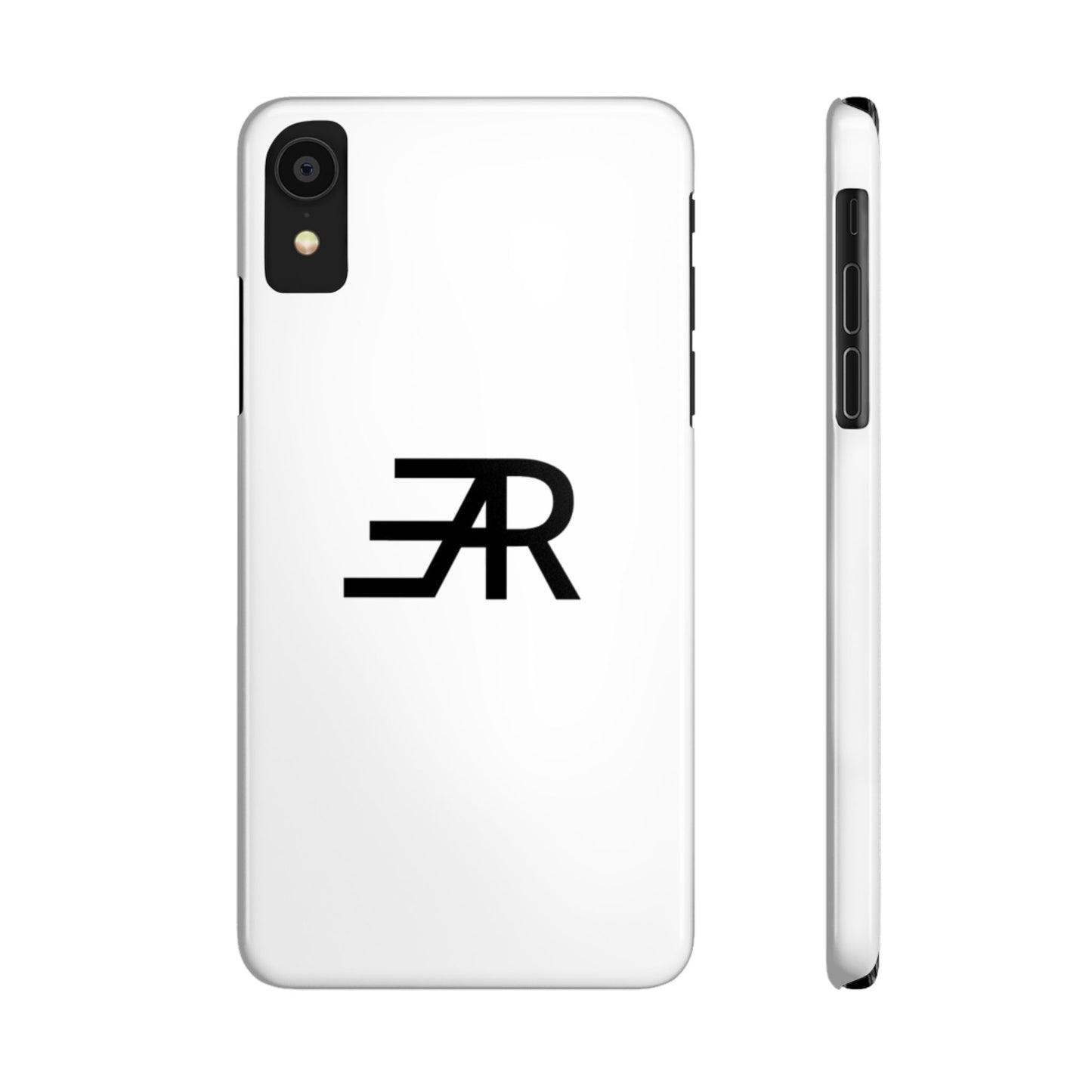 White Minimalist Slim Phone Case with RAE Logo