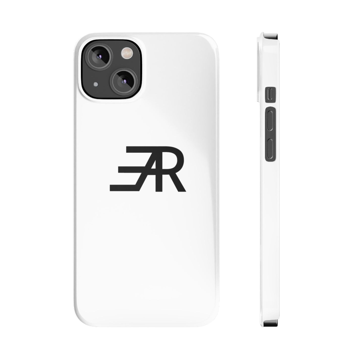 White Minimalist Slim Phone Case with RAE Logo