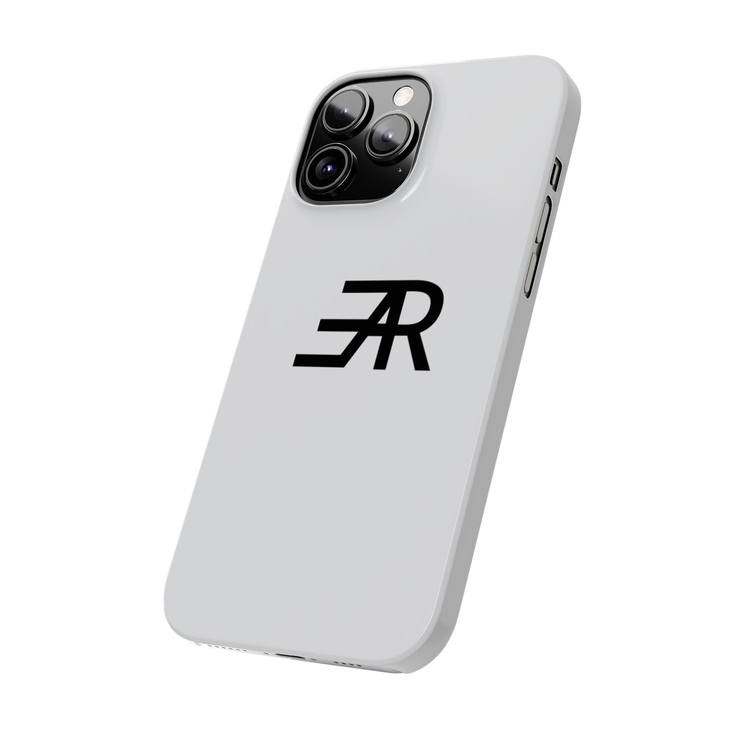 White Minimalist Slim Phone Case with RAE Logo