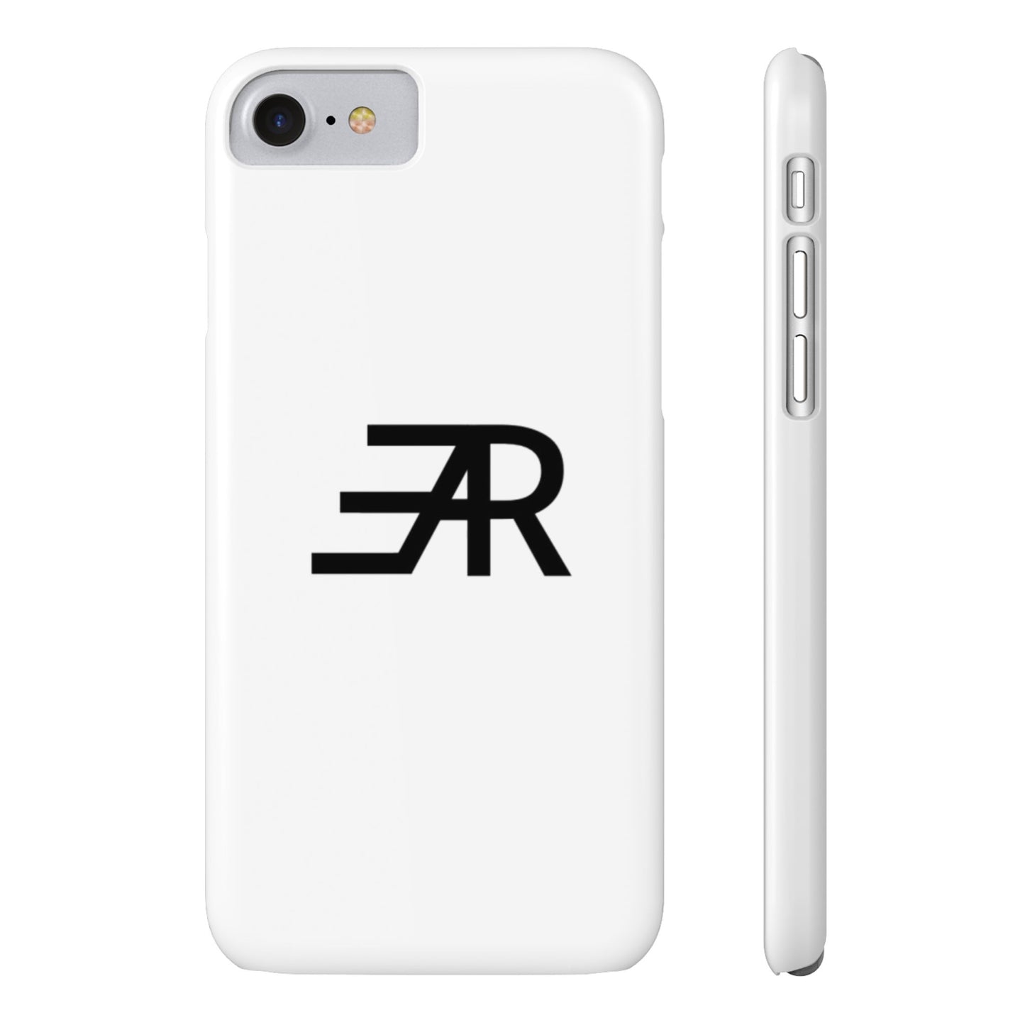 White Minimalist Slim Phone Case with RAE Logo