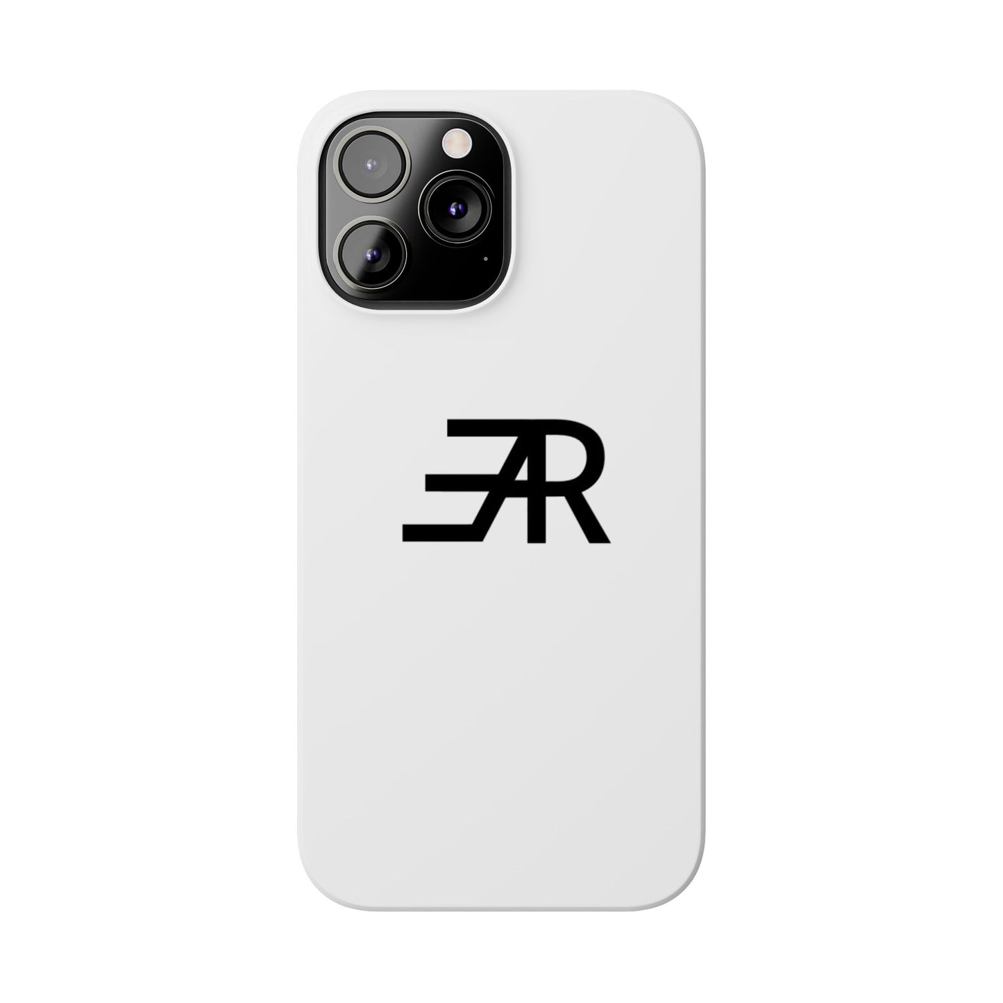 White Minimalist Slim Phone Case with RAE Logo