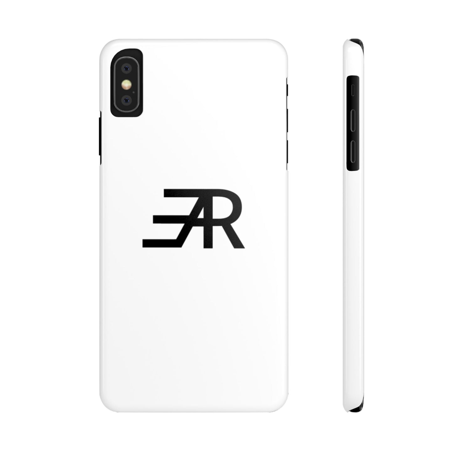 White Minimalist Slim Phone Case with RAE Logo