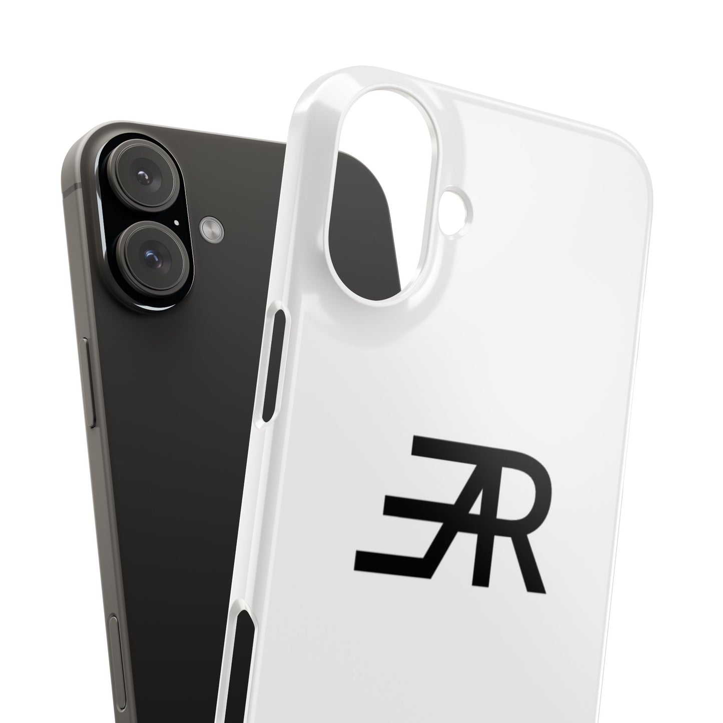 White Minimalist Slim Phone Case with RAE Logo