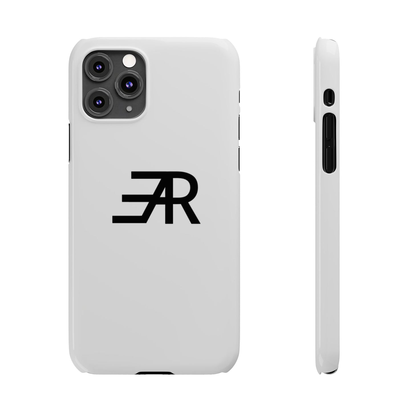 White Minimalist Slim Phone Case with RAE Logo