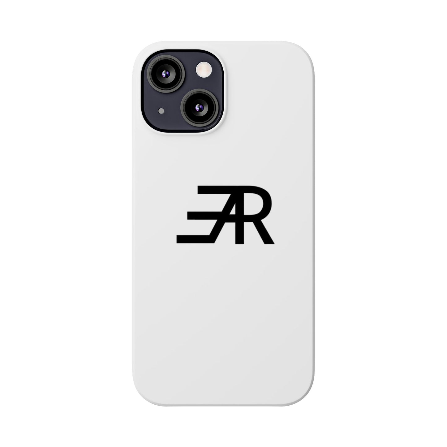 White Minimalist Slim Phone Case with RAE Logo