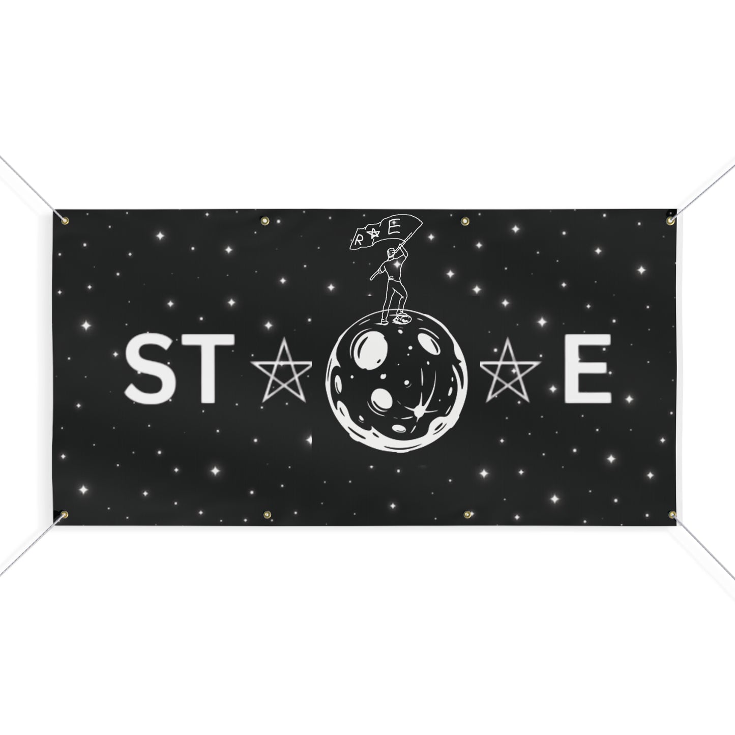 STARRAE Space-Themed Banner, Outer Space Home Decor, Celestial Event Signage