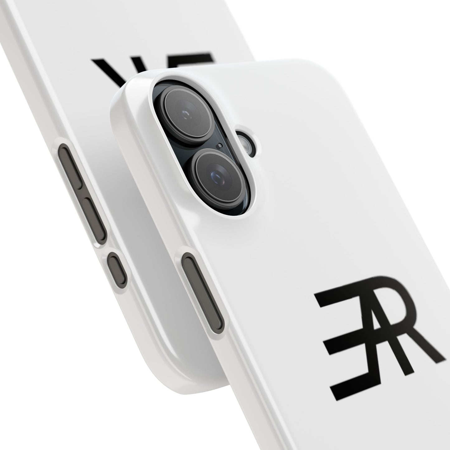 White Minimalist Slim Phone Case with RAE Logo