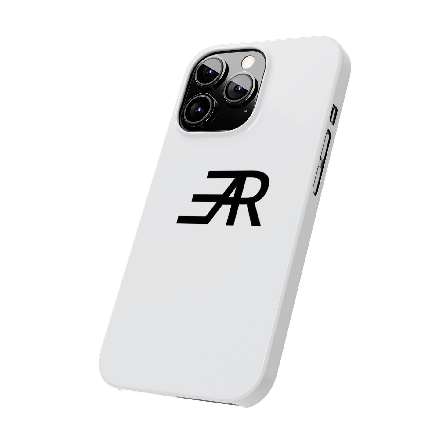 White Minimalist Slim Phone Case with RAE Logo