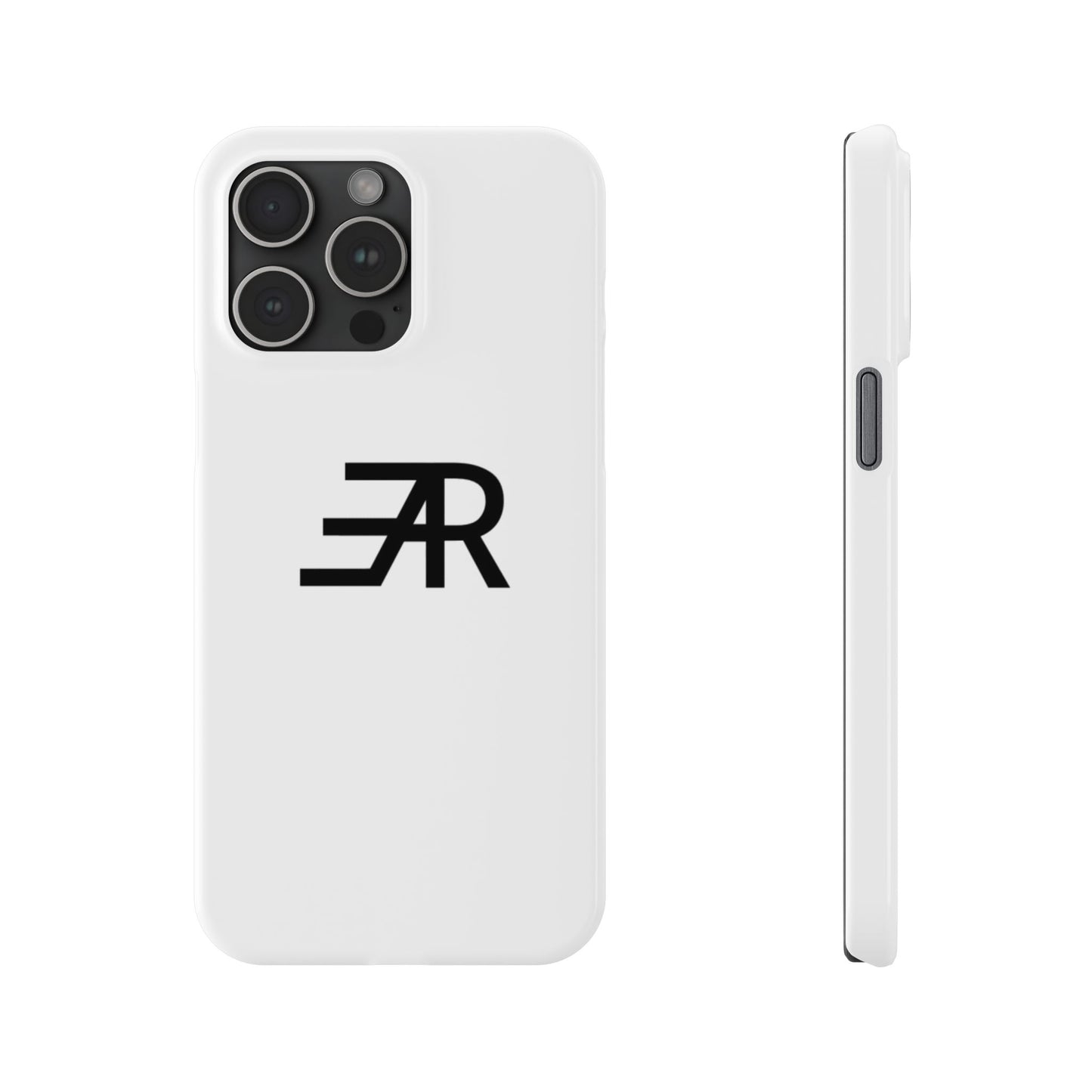 White Minimalist Slim Phone Case with RAE Logo