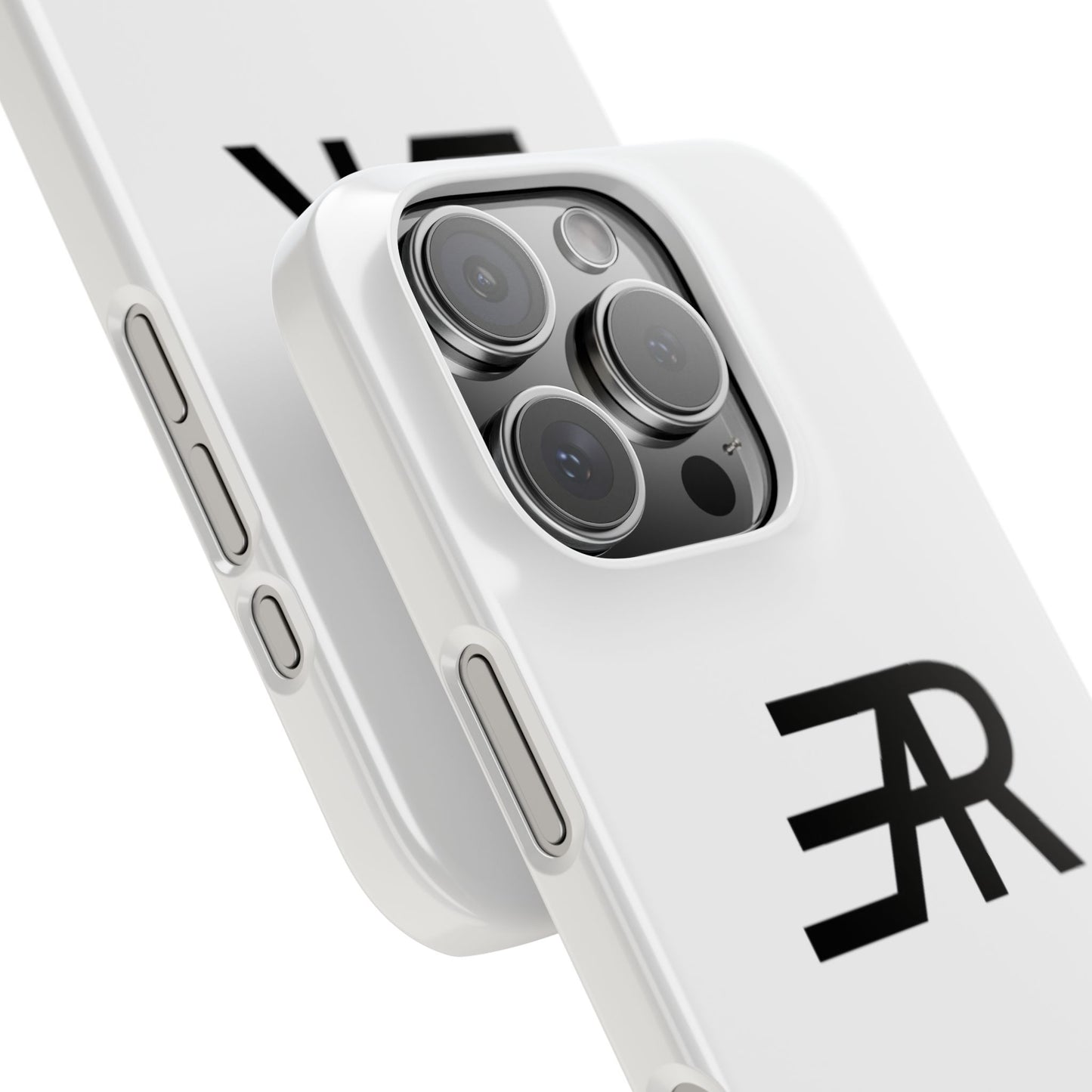 White Minimalist Slim Phone Case with RAE Logo