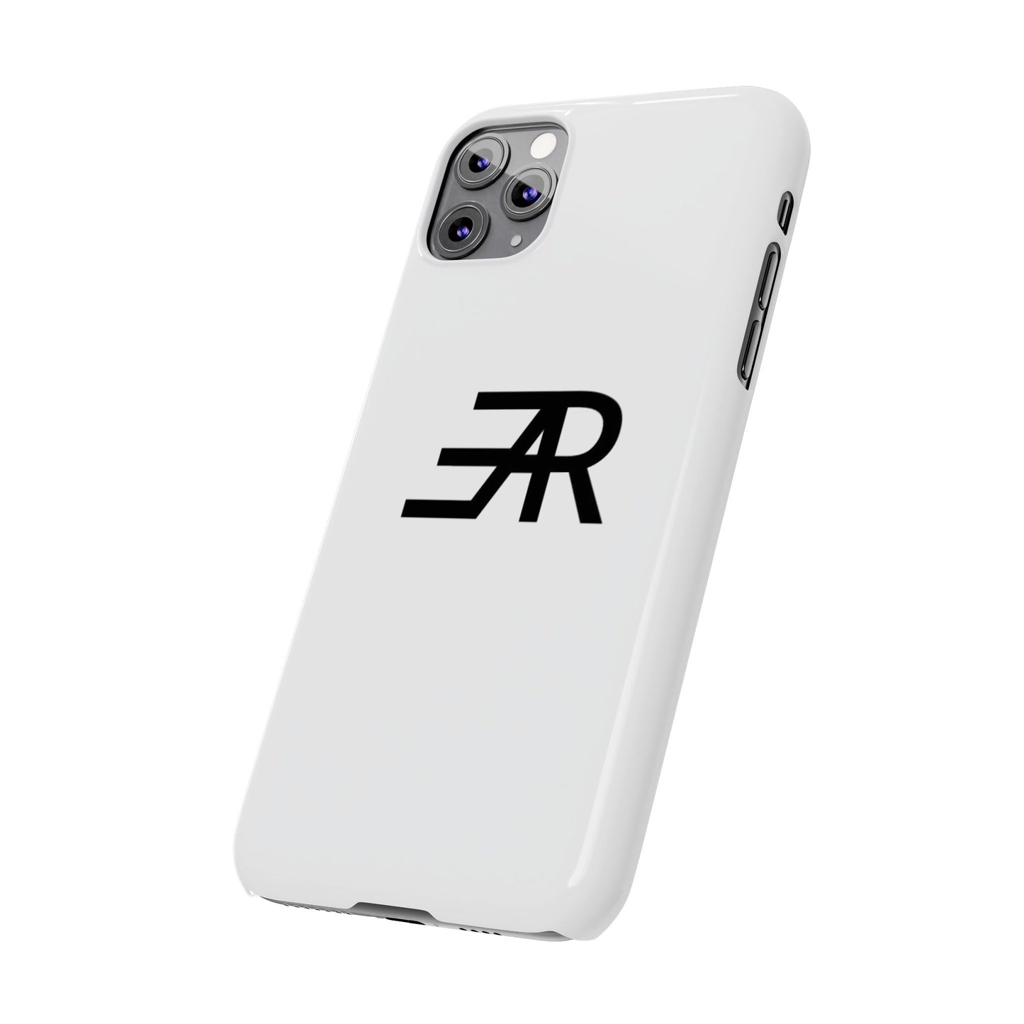 White Minimalist Slim Phone Case with RAE Logo